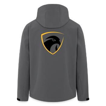 Falcon Logo - Recycelte Männer Softshell-Jacke von Stanley/Stella - Anthrazit - Hinten - AI Model Male 185 light (185cm)