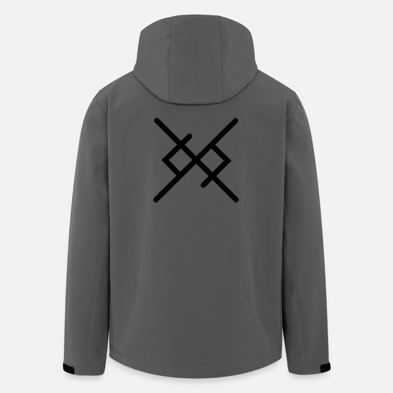 L’amour éternel dans les runes vikings - Veste softshell homme en polyester recyclé Stanley/Stella - charbon