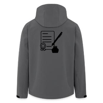 Contract with lacquer seal - Men’s Recycled Softshell Jacket by Stanley/Stella - anthracite - Back - AI Model Male 185 light (185cm)