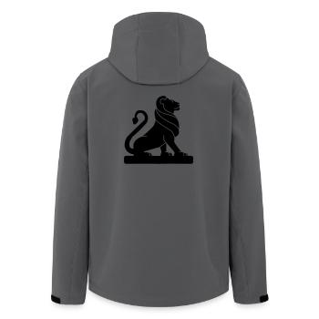 Lion heraldry shadow figure - Men’s Recycled Softshell Jacket by Stanley/Stella - anthracite - Back - AI Model Male 185 light (185cm)