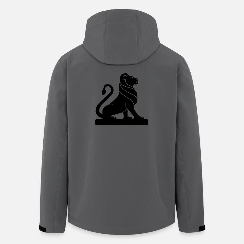 Lion heraldry shadow figure - Men’s Recycled Softshell Jacket by Stanley/Stella - anthracite