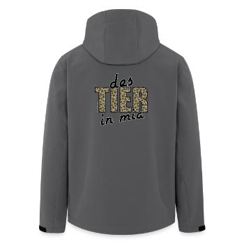 des Tier in mia - das Tier in mir, Dialekt - Recycelte Männer Softshell-Jacke von Stanley/Stella - Anthrazit - Hinten - AI Model Male 185 light (185cm)