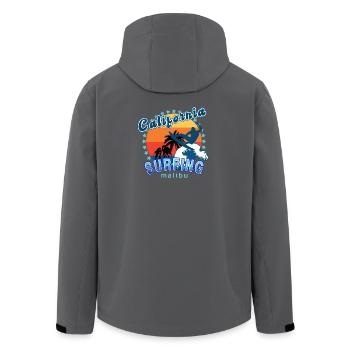 Kalifornisches Surfen in Malibu. - Recycelte Männer Softshell-Jacke von Stanley/Stella - Anthrazit - Hinten - AI Model Male 185 light (185cm)