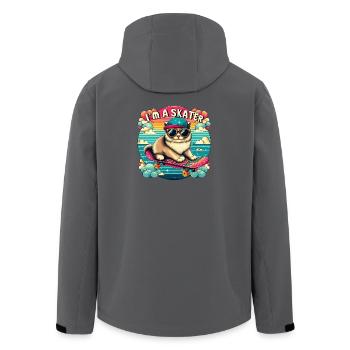 I'm a Skater - Men’s Recycled Softshell Jacket by Stanley/Stella - anthracite - Back - AI Model Male 185 light (185cm)