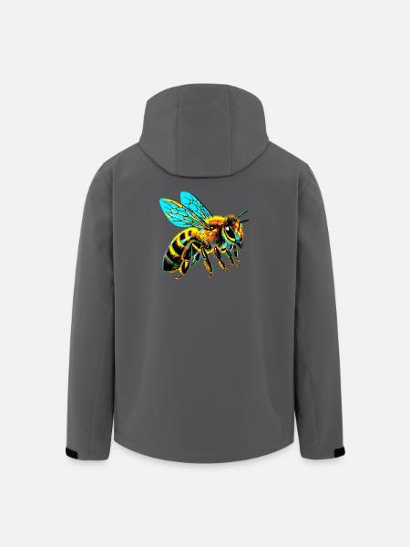 Biene - Recycelte Männer Softshell-Jacke von Stanley/Stella - Anthrazit