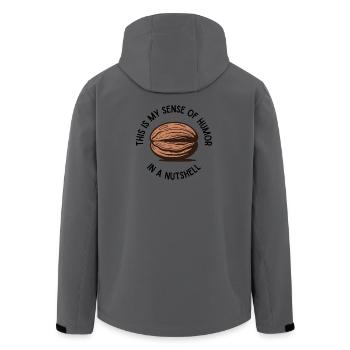 Das ist mein Sinn für Humor auf den Punkt gebracht - Recycelte Männer Softshell-Jacke von Stanley/Stella - Anthrazit - Hinten - AI Model Male 185 light (185cm)