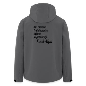 Fuck Ups - Recycelte Männer Softshell-Jacke von Stanley/Stella - Anthrazit - Hinten - AI Model Male 185 light (185cm)