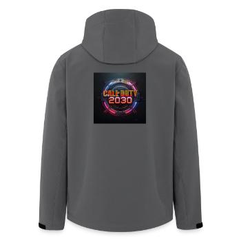 Frontline 2030 Neon Expanse - Recycelte Männer Softshell-Jacke von Stanley/Stella - Anthrazit - Hinten - AI Model Male 185 light (185cm)