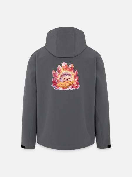 Crystal hedgehog with cookie - Men’s Recycled Softshell Jacket by Stanley/Stella - anthracite