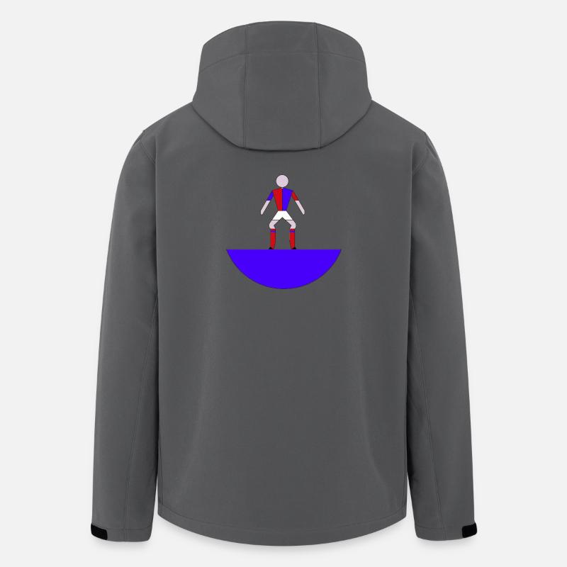 Subbuteo Geometric Hero auf Blue Arc - Recycelte Männer Softshell-Jacke von Stanley/Stella - Anthrazit