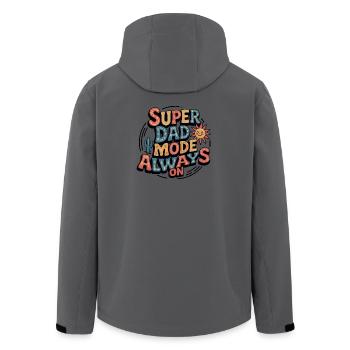 Super Dad Modus Immer An - Recycelte Männer Softshell-Jacke von Stanley/Stella - Anthrazit - Hinten - AI Model Male 185 light (185cm)