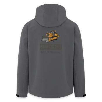 Bulldozer Born to Bulldoze – Baumaschinen Design - Recycelte Männer Softshell-Jacke von Stanley/Stella - Anthrazit - Hinten - AI Model Male 185 light (185cm)