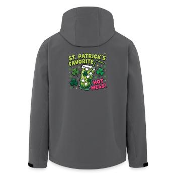 St. Patricks Lieblingschaos - Recycelte Männer Softshell-Jacke von Stanley/Stella - Anthrazit - Hinten - AI Model Male 185 light (185cm)