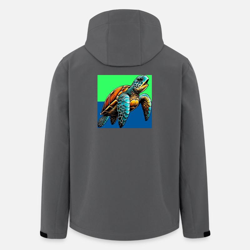 Schildkröte - Recycelte Männer Softshell-Jacke von Stanley/Stella - Anthrazit