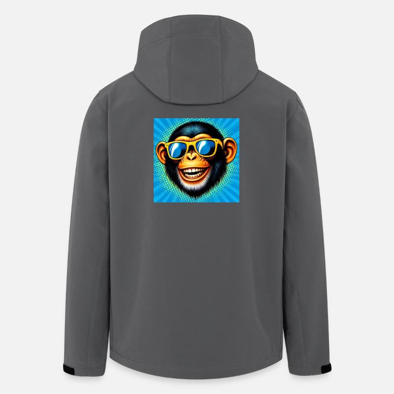 Chimpanzee Monkey - Men’s Recycled Softshell Jacket by Stanley/Stella - anthracite