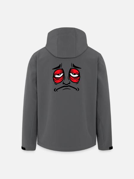 Grumpy sad disappointed face funny - Men’s Recycled Softshell Jacket by Stanley/Stella - anthracite