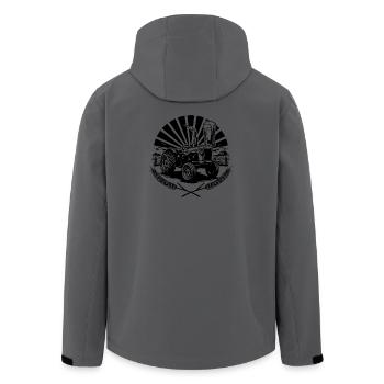 Trecker Schlepper Landmaschine Landwirtschaft - Recycelte Männer Softshell-Jacke von Stanley/Stella - Anthrazit - Hinten - AI Model Male 185 light (185cm)