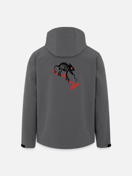 Gecko skeleton - Men’s Recycled Softshell Jacket by Stanley/Stella - anthracite