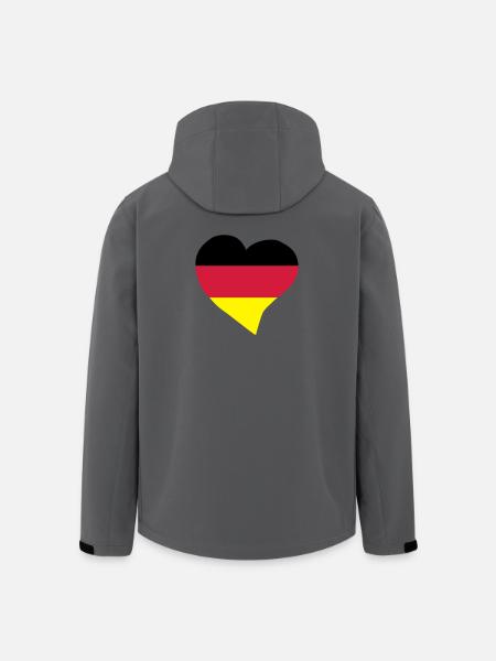 German heart - Men’s Recycled Softshell Jacket by Stanley/Stella - anthracite