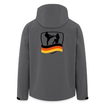 deutschland_kampfsport_1 - Recycelte Männer Softshell-Jacke von Stanley/Stella - Anthrazit - Hinten - AI Model Male 185 light (185cm)