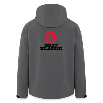 schulkind sport einschulung - Recycelte Männer Softshell-Jacke von Stanley/Stella - Anthrazit - Hinten - AI Model Male 185 light (185cm)