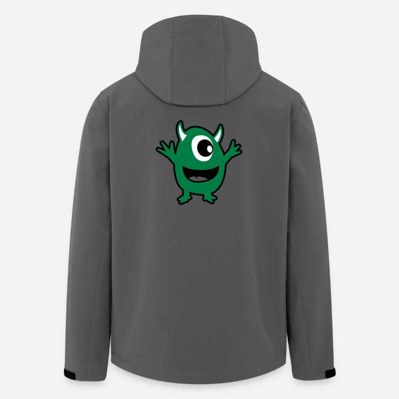 grønt monster - Stanley/Stella herre softshelljakke i genanvendt polyester - charcoal