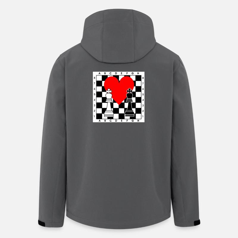 Chess board with heart - Men’s Recycled Softshell Jacket by Stanley/Stella - anthracite