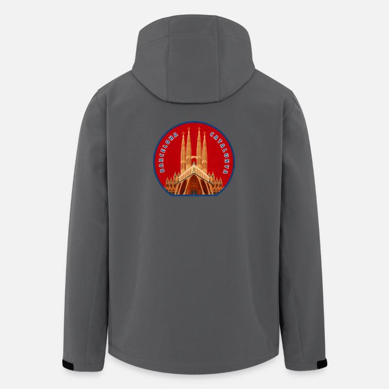 Gaudí Sagrada Família Patch - Recycelte Männer Softshell-Jacke von Stanley/Stella - Anthrazit