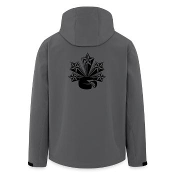 Le fromage cinq étoiles rayonnantes - Veste softshell homme en polyester recyclé Stanley/Stella - charbon - Dos - AI Model Male 185 light (185cm)
