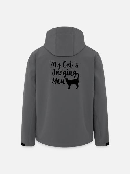 Funny Cat - Men’s Recycled Softshell Jacket by Stanley/Stella - anthracite