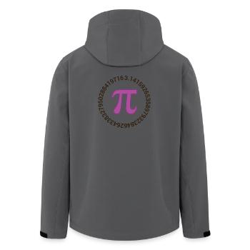 Pi Day - Happy Pi Day - Men’s Recycled Softshell Jacket by Stanley/Stella - anthracite - Back - AI Model Male 185 light (185cm)