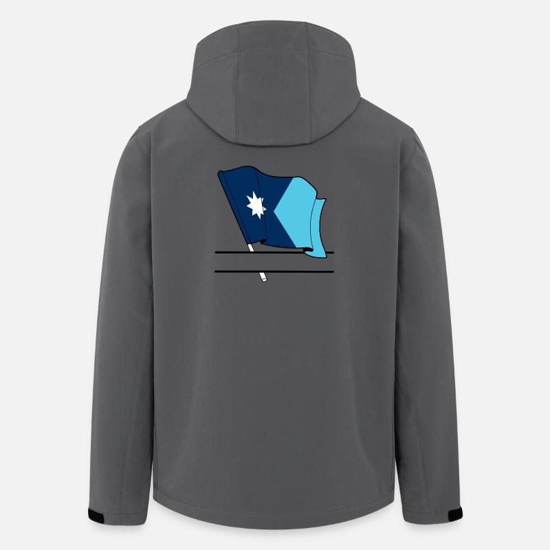 Flagge Minnesota Textbanner - Recycelte Männer Softshell-Jacke von Stanley/Stella - Anthrazit