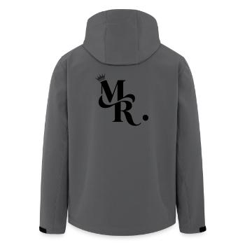 Mr. & Krone, personnalisable - Veste softshell homme en polyester recyclé Stanley/Stella - charbon - Dos - AI Model Male 185 light (185cm)