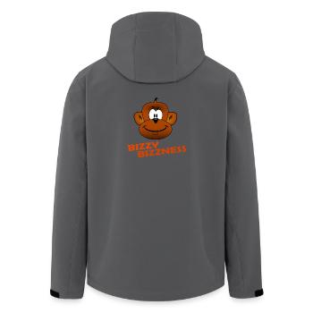 BIZZY BIZZNESS - Recycelte Männer Softshell-Jacke von Stanley/Stella - Anthrazit - Hinten - AI Model Male 185 light (185cm)