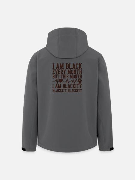Blackity Black Month Herzschlag-Faust - Recycelte Männer Softshell-Jacke von Stanley/Stella - Anthrazit