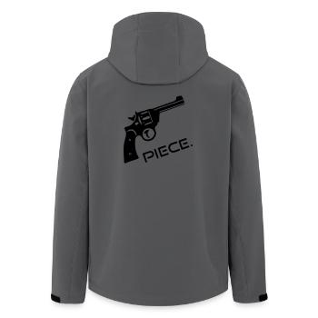 Revolver Gun Gun Piece - Peace - Men’s Recycled Softshell Jacket by Stanley/Stella - anthracite - Back - AI Model Male 185 light (185cm)