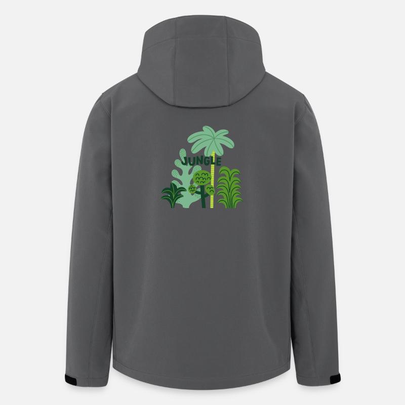 Jungle Tropical Nature Plants Summer Design - Men’s Recycled Softshell Jacket by Stanley/Stella - anthracite