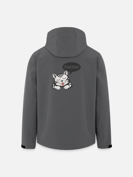 Powernap Cat - Sleeping Motif - Men’s Recycled Softshell Jacket by Stanley/Stella - anthracite