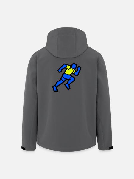 Fast Polygon Runner Marathon Team - Men’s Recycled Softshell Jacket by Stanley/Stella - anthracite