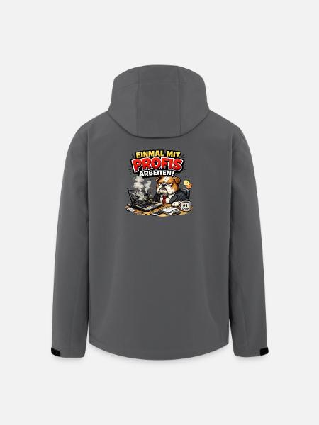 Einmal mit Profis arbeiten - Recycelte Männer Softshell-Jacke von Stanley/Stella - Anthrazit