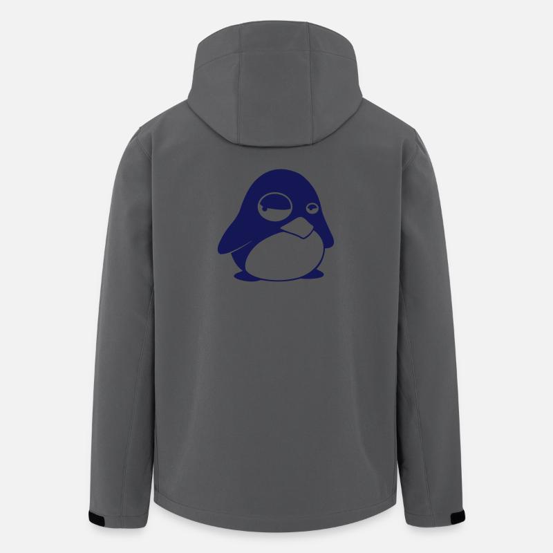 TUX Pinguin, LINUX v2.0 - Recycelte Männer Softshell-Jacke von Stanley/Stella - Anthrazit