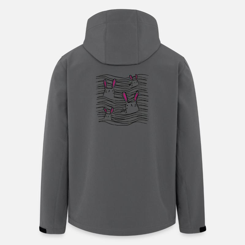 Freche Hasen - Hase - Zeichnung - Recycelte Männer Softshell-Jacke von Stanley/Stella - Anthrazit
