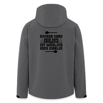 Kochen ohne Knoblauch - Recycelte Männer Softshell-Jacke von Stanley/Stella - Anthrazit - Hinten - AI Model Male 185 light (185cm)