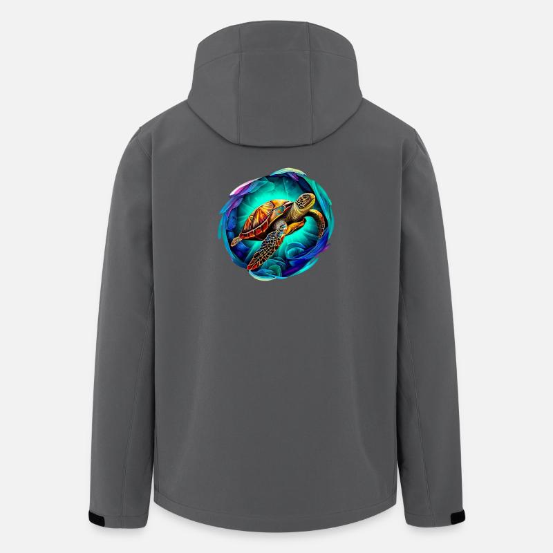 Meeresschildkröte - Recycelte Männer Softshell-Jacke von Stanley/Stella - Anthrazit