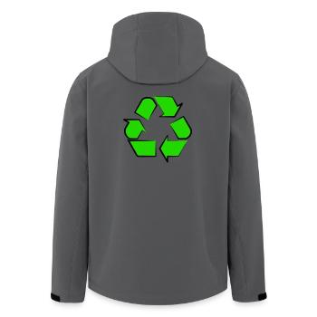 Neon Recycling Symbol - Recycelte Männer Softshell-Jacke von Stanley/Stella - Anthrazit - Hinten - AI Model Male 185 light (185cm)