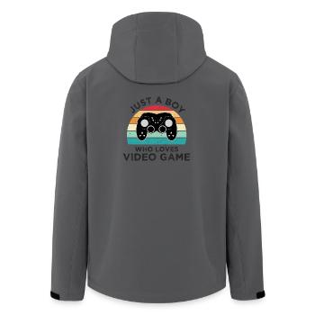 Nur ein Junge, der Videospiele liebt - Recycelte Männer Softshell-Jacke von Stanley/Stella - Anthrazit - Hinten - AI Model Male 185 light (185cm)