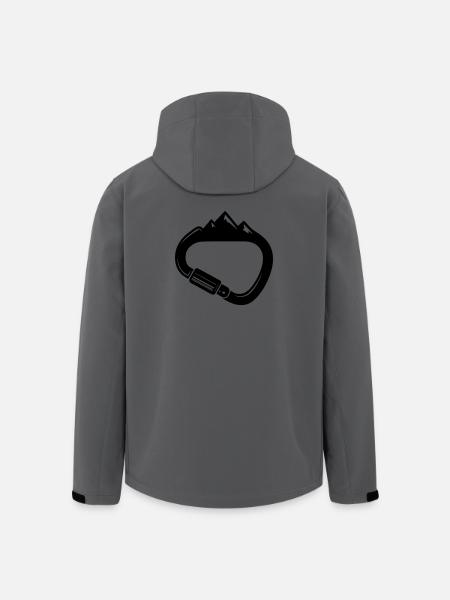 Karabiner und Berge – Einfach Klettern - Recycelte Männer Softshell-Jacke von Stanley/Stella - Anthrazit