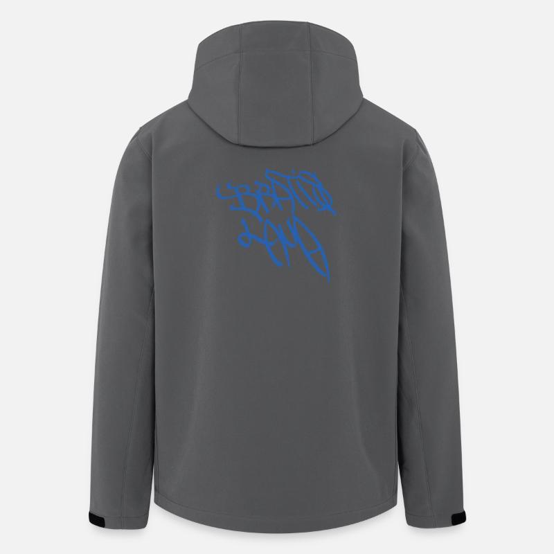 Expressive graffiti lettering Bratislava - Men’s Recycled Softshell Jacket by Stanley/Stella - anthracite