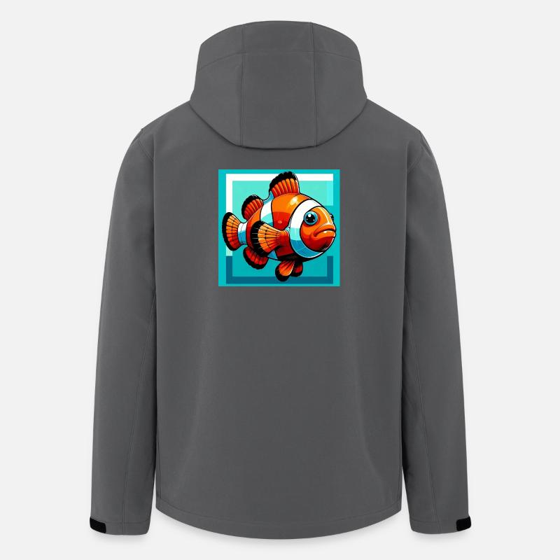 Clownfisch - Recycelte Männer Softshell-Jacke von Stanley/Stella - Anthrazit