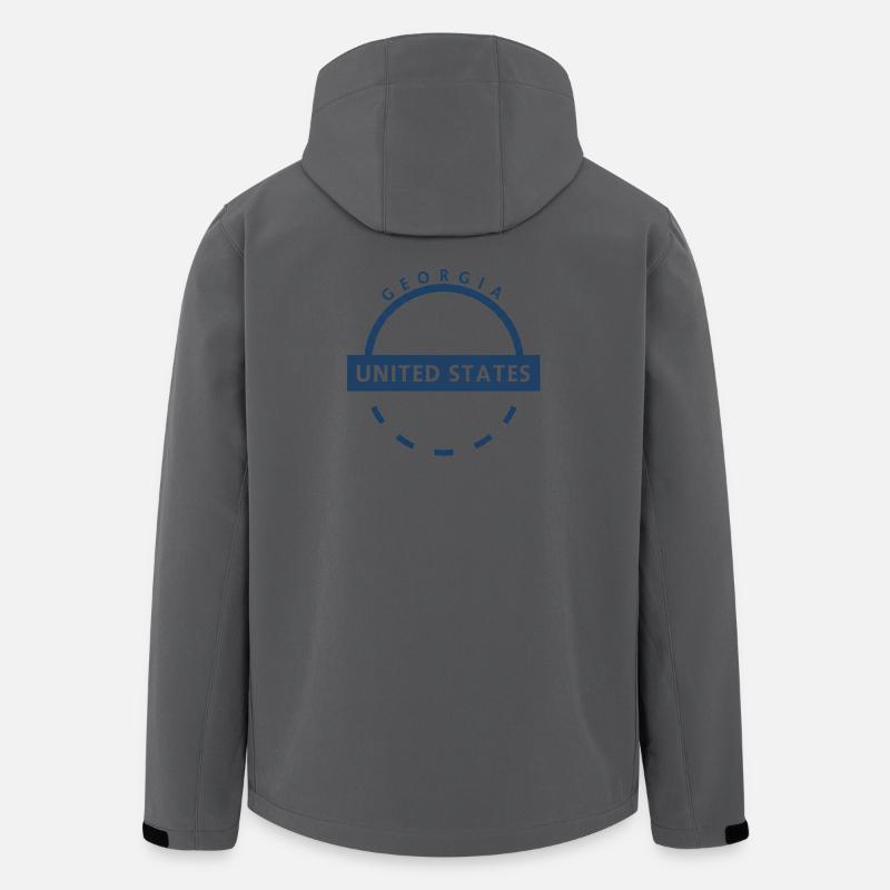 Georgien, USA-Emblem - Recycelte Männer Softshell-Jacke von Stanley/Stella - Anthrazit